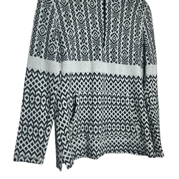 Talbots Size S Cotton Mockneck Stripe Fair Isle Half Zip Pullover Sweater - Picture 8 of 11